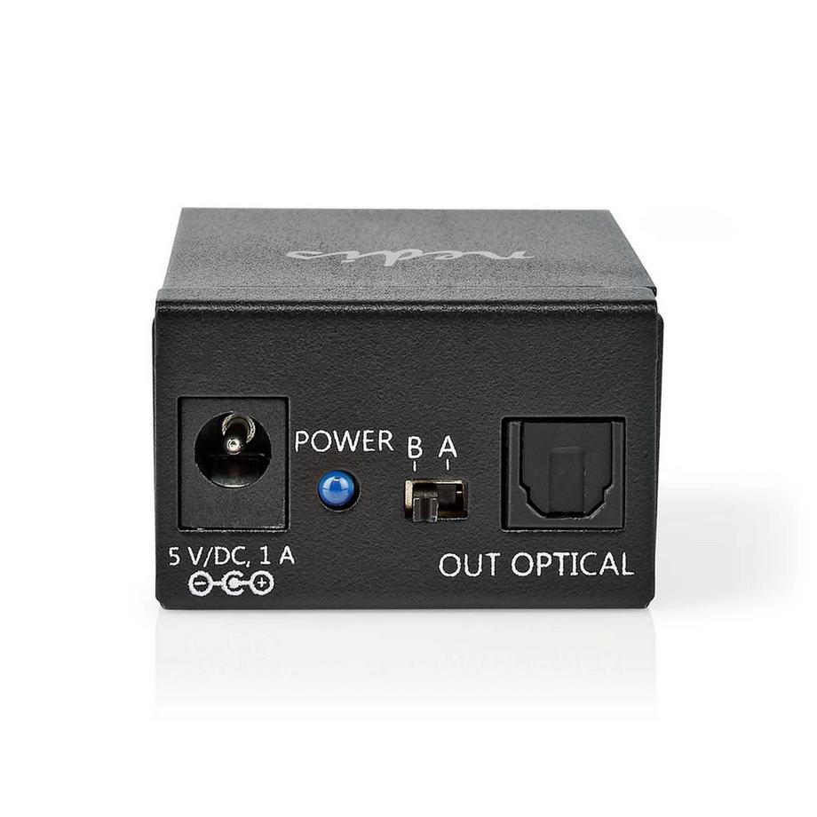 Nedis  Digital Audio Switch | Two Way | Anschluss Eingang: DC Power / 2x TosLink | Anschluss Ausgang: TosLink Female | Gebrauchsanweisung / Switch | Metall | Schwarz 