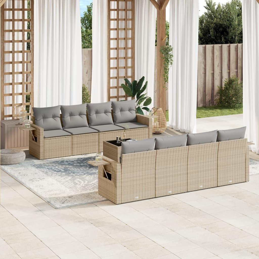 VidaXL set divano da giardino Polirattan  