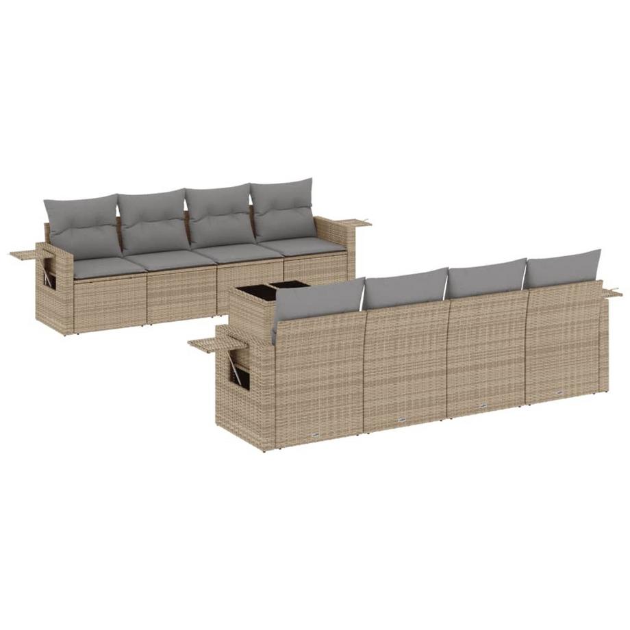 Ensemble de canapés de jardin rotin synthétique