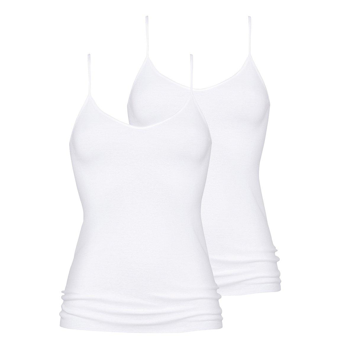 Image of 2er Pack Noblesse - Spaghetti Top Damen Weiss S