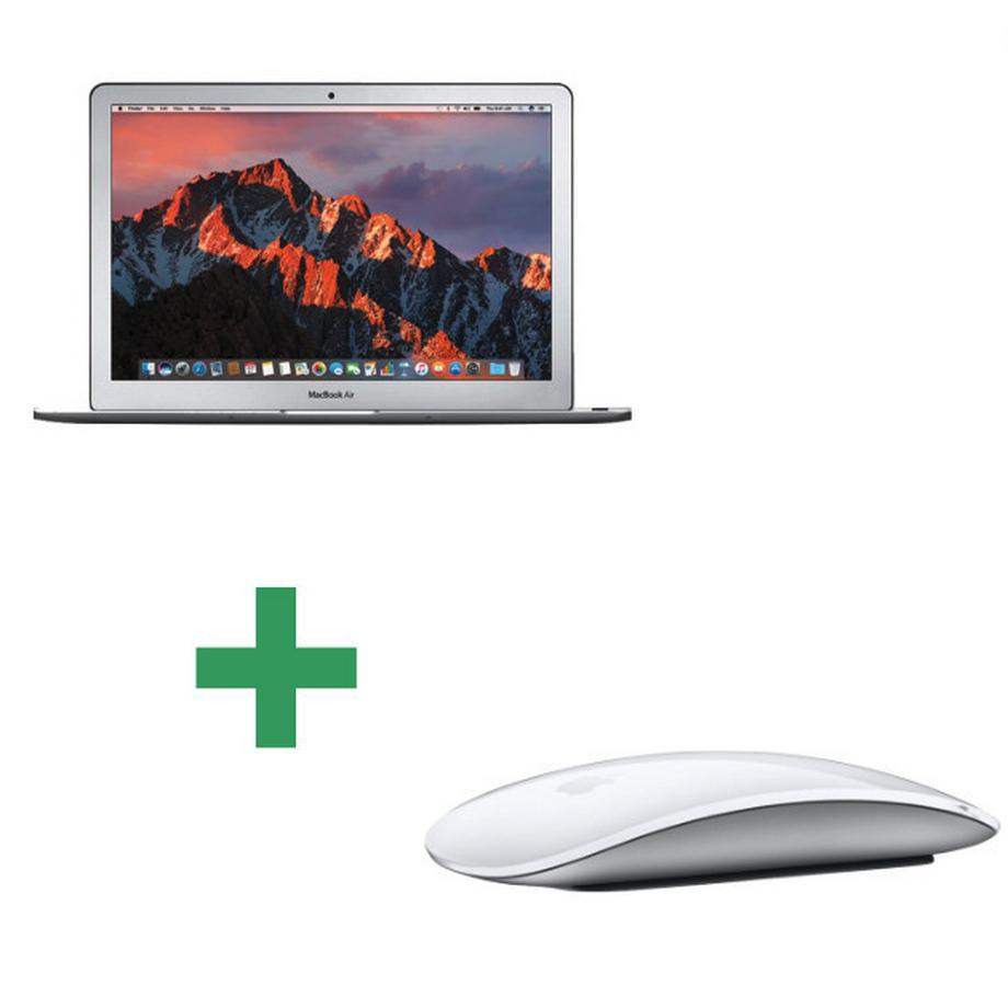 Refurbished MacBook Air 13" 2017 Core i5 1,8 Ghz 8 Gb 128 Gb SSD Silber + Apple Magic Mouse 2 Kabellose Maus - Weiß