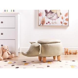 Beliani Repose-pied en Cuir PU Moderne ELEPHANT  