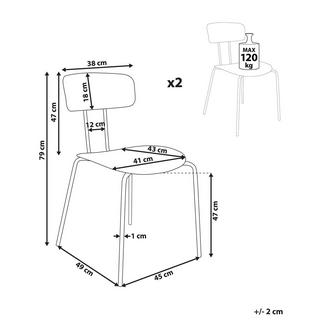 Beliani Set di 2 sedie da pranzo en Materiale sintetico Moderno SIBLEY  