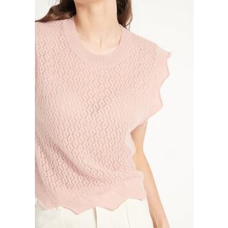 Studio Cashmere8  AVA 3 Top girocollo fantasia - 100% cashmere, cropped 