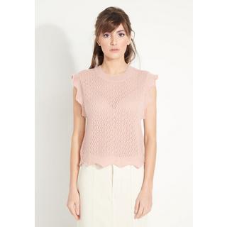 Studio Cashmere8  AVA 3 Top girocollo fantasia - 100% cashmere, cropped 