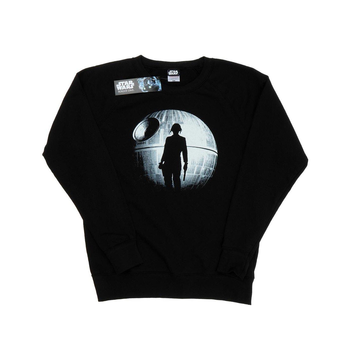 Image of Rogue One Death Star Jyn Silhouette Sweatshirt Damen Schwarz XL