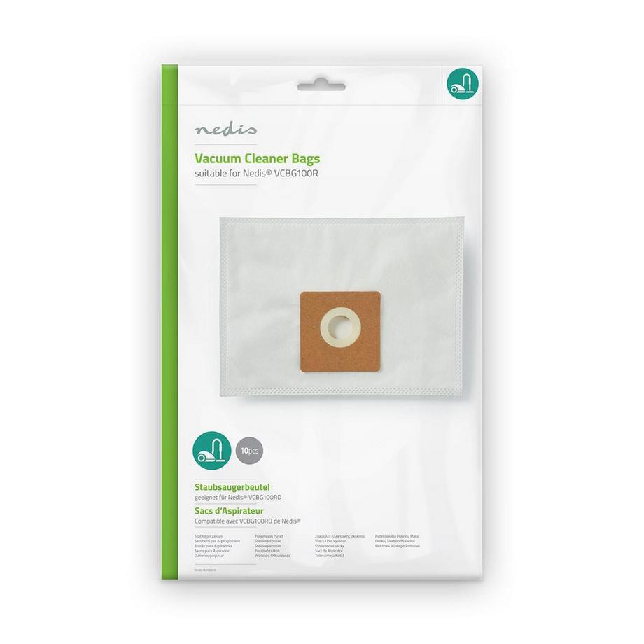 Nedis Sacchetto per aspirapolvere | 10 pz. | Sintetico | Più venduto per: Nedis VCBG100xx | Bianco  