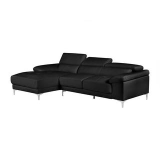 Vente-unique Ecksofa Leder SOLANGE Ecke Links  