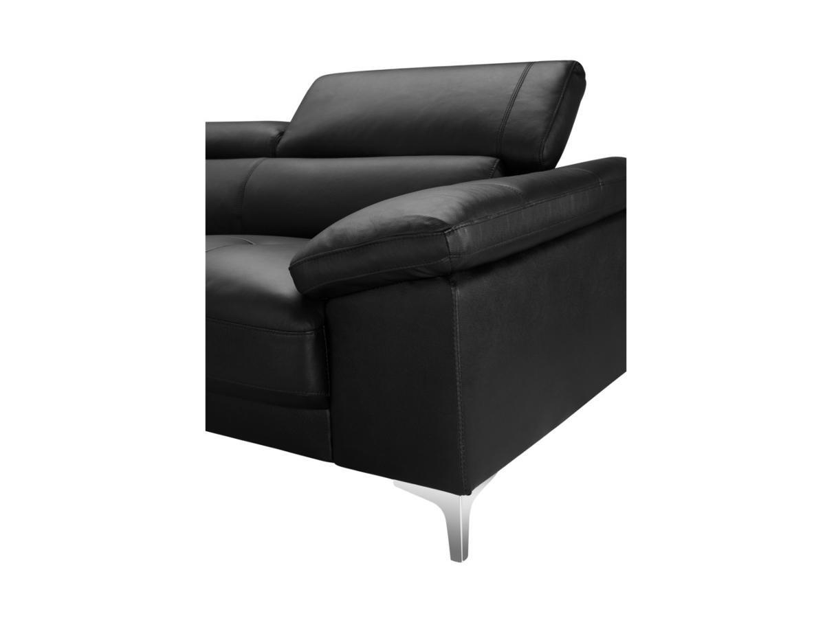 Vente-unique Ecksofa Leder SOLANGE Ecke Links  