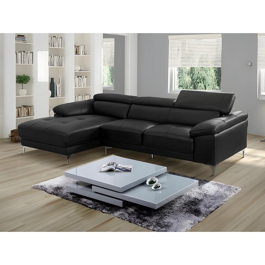 Vente-unique Ecksofa Leder SOLANGE Ecke Links  