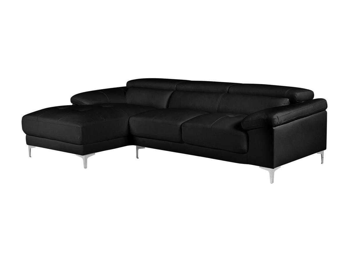 Vente-unique Ecksofa Leder SOLANGE Ecke Links  