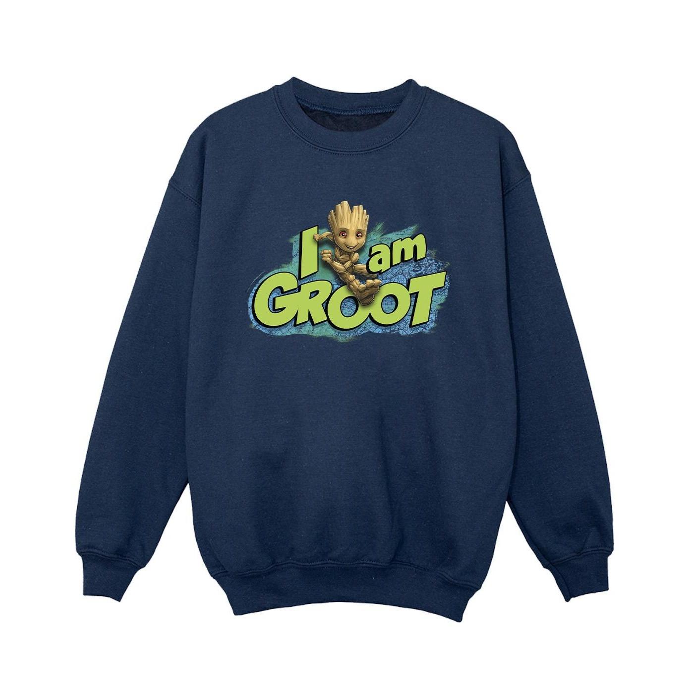 Image of Guardians Of The Galaxy I Am Groot Jumping Sweatshirt Jungen Marine 104