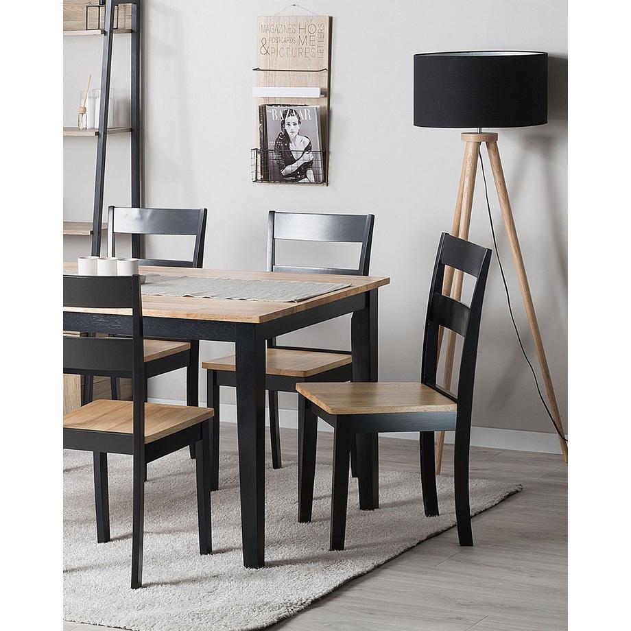 Beliani Set di 2 sedie da pranzo en Legno di caucciù Classico GEORGIA  