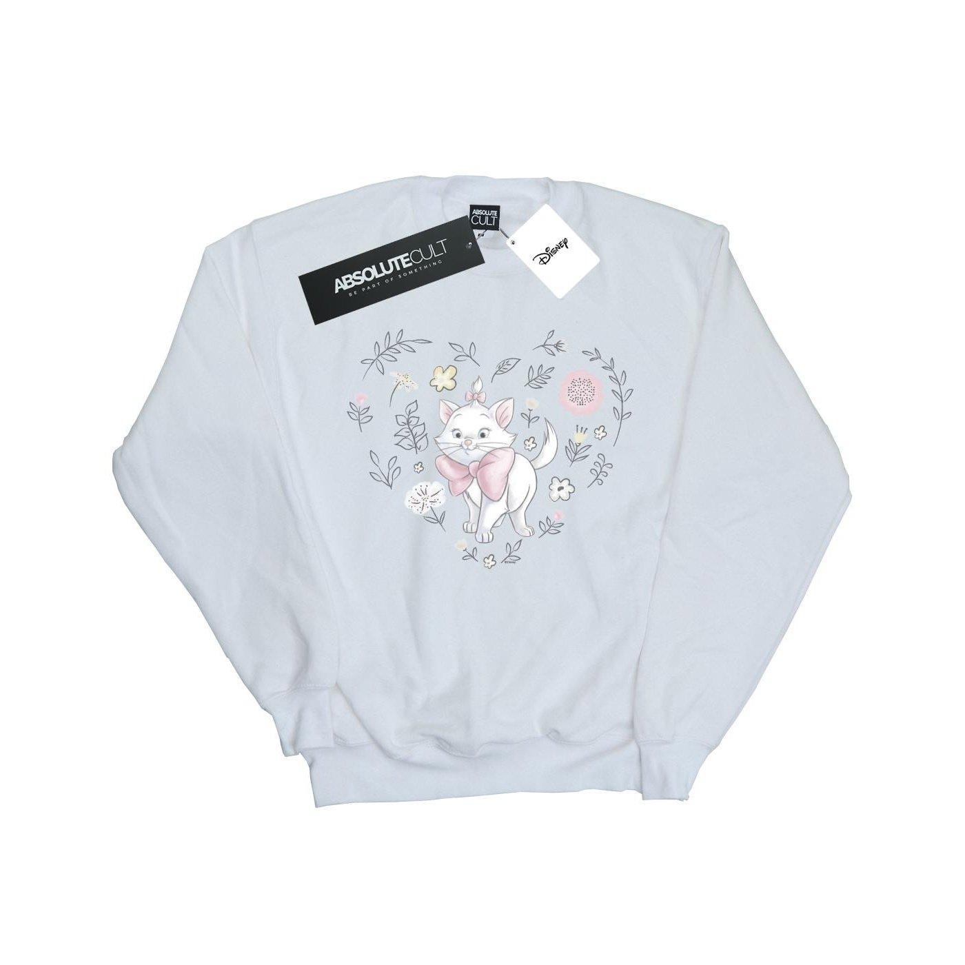 Image of The Aristocats Marie Heart Sweatshirt Unisex Weiss 104