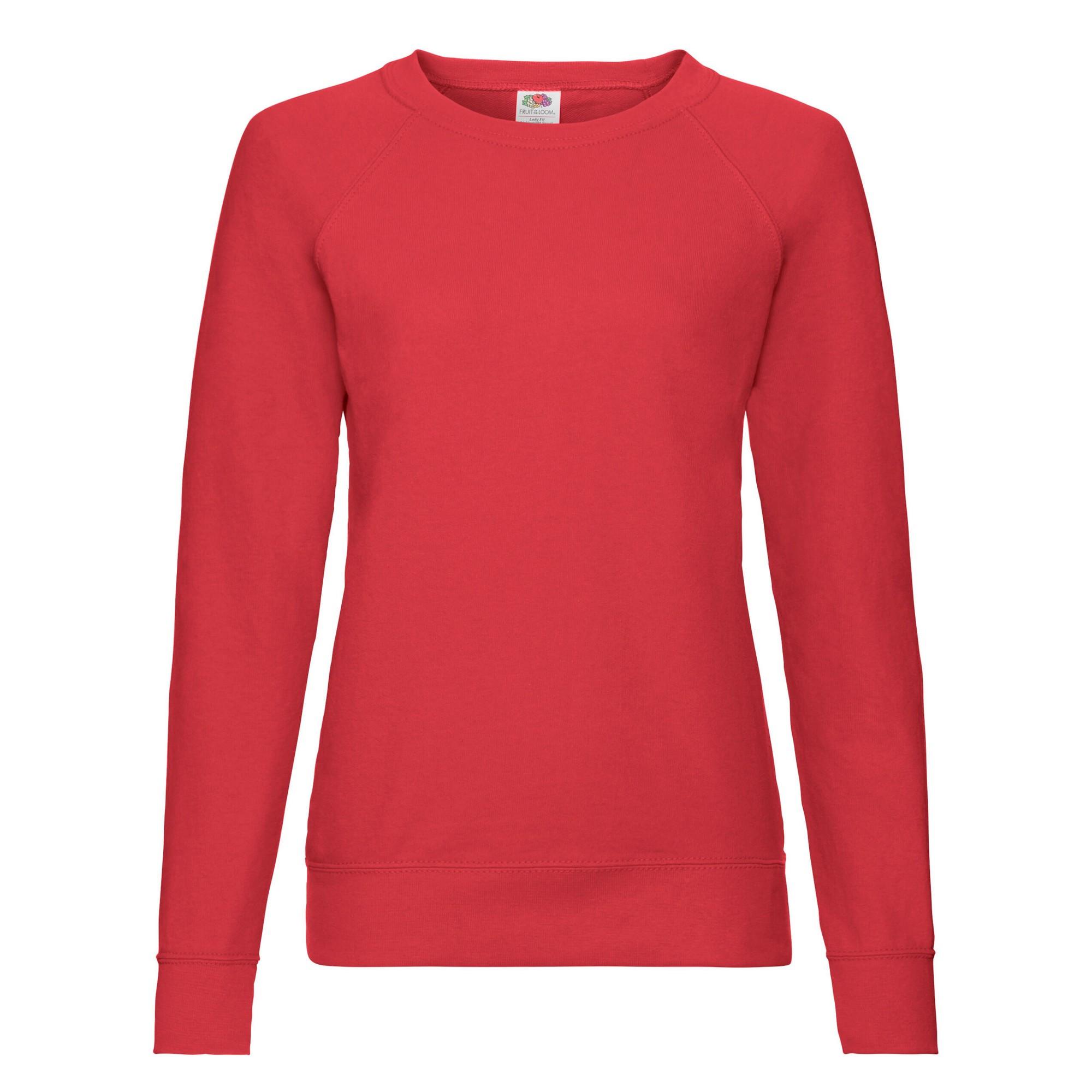 Image of Sweatshirt Leicht Raglanärmel Damen Rot Bunt 34