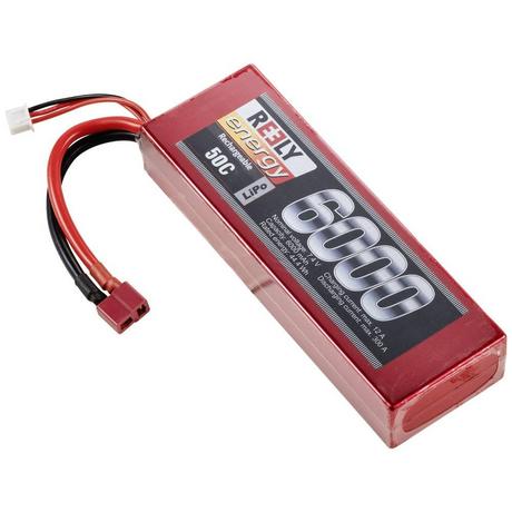 Reely  Modellbau-Akkupack (LiPo) 7.4 V 6000 mAh Zellen-Zahl: 2 50 C Hardcase T-Stecksystem 