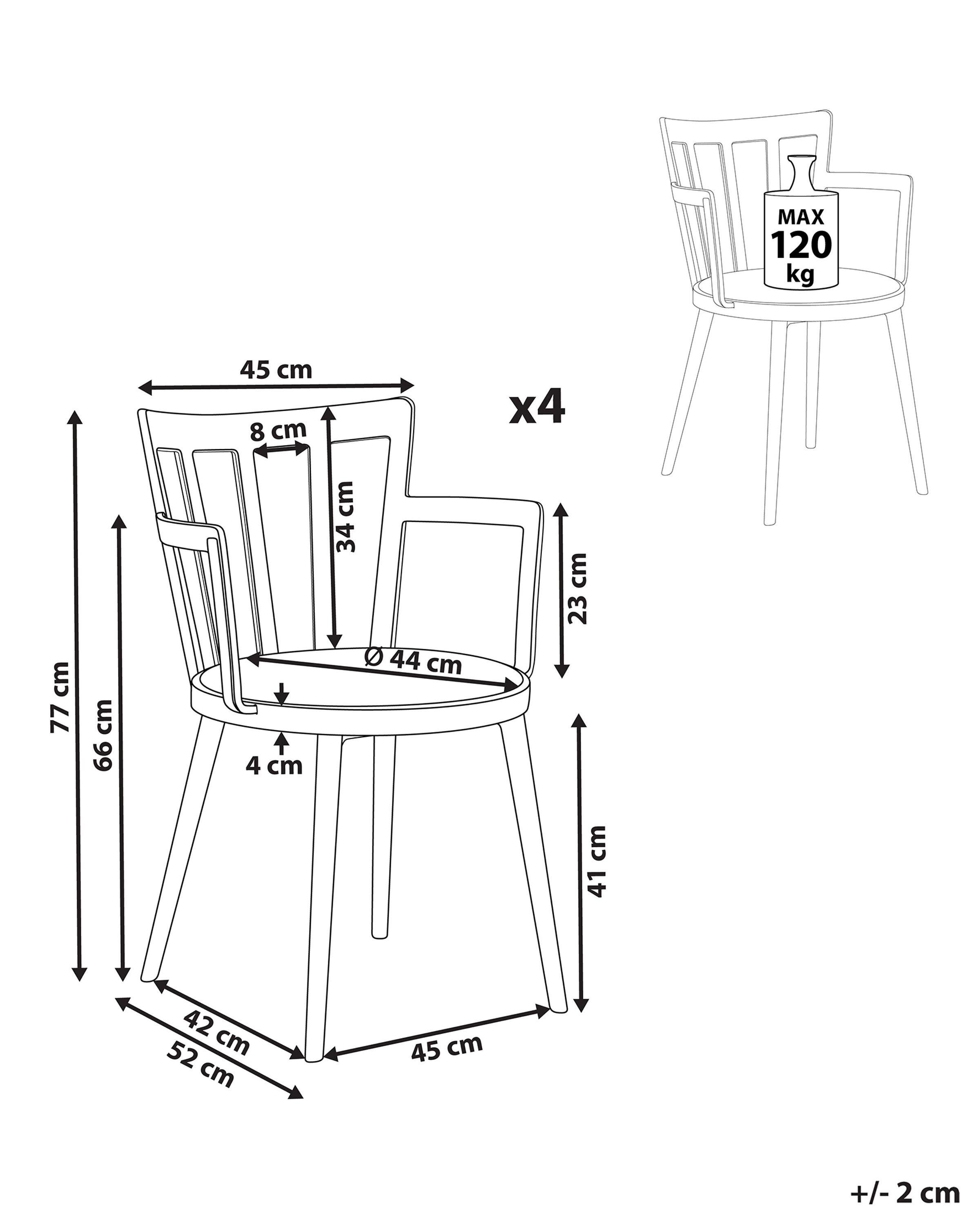 Beliani Set di 4 sedie en Materiale sintetico Moderno MORILL  