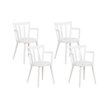 Lot de 4 chaises de salle à manger en Matière synthétique Moderne MORILL