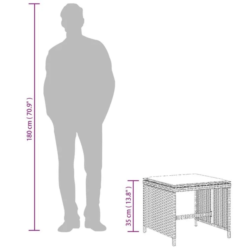 VidaXL  sgabello da giardino Polirattan 