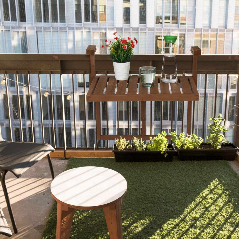 Northio  Table de balcon suspendue en bois 