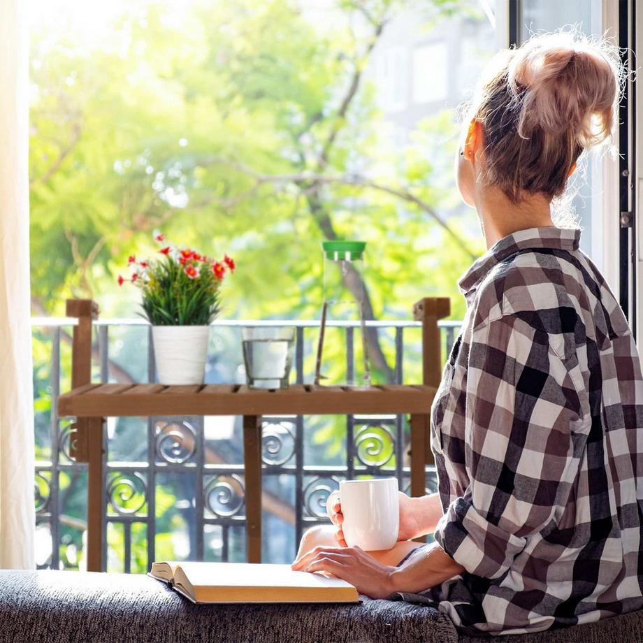 Northio  Table de balcon suspendue en bois 