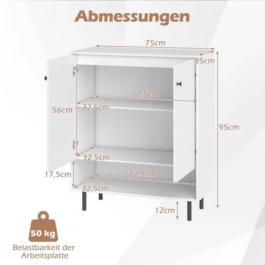 Northix Sideboard mit verstellbarem Regal  