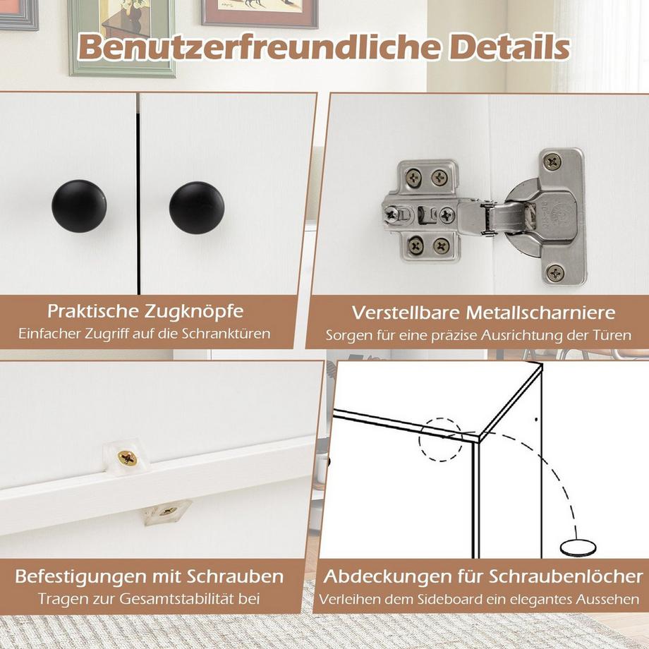 Northix Sideboard mit verstellbarem Regal  