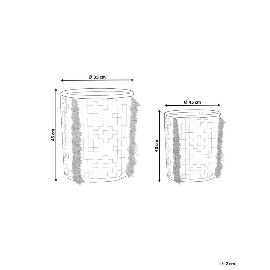Beliani Korb aus Baumwolle Boho KALAI  