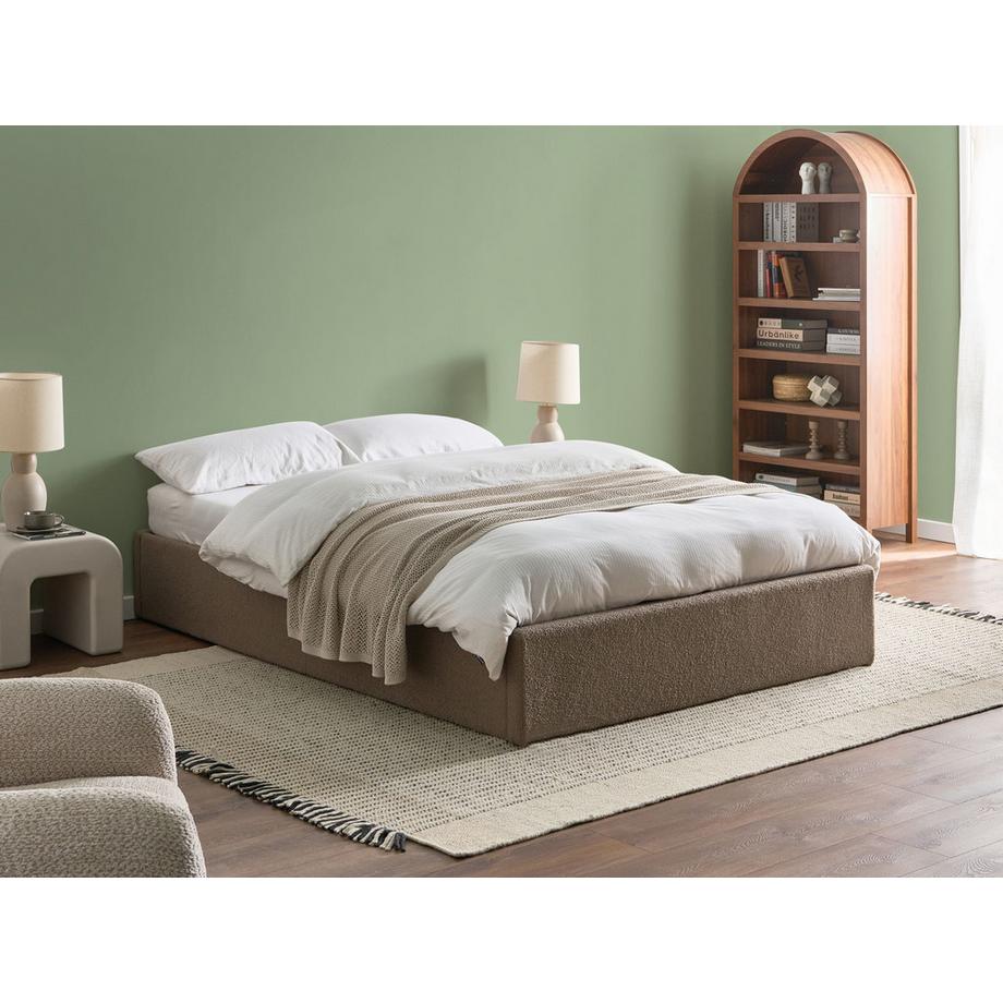 Beliani Letto con ottomano senza testata en Bouclé  DINAN  