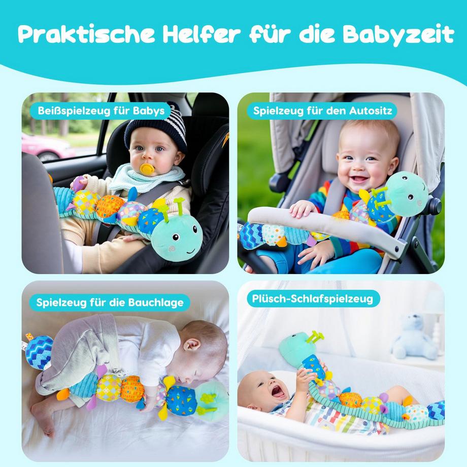 Activity-board  Jouet Musical Chenille, Jouet Sensoriel Bébé 