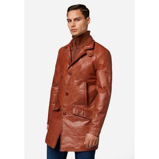 RICANO  Manteau en cuir pour homme Veetal, avec empiècement textile amovible 