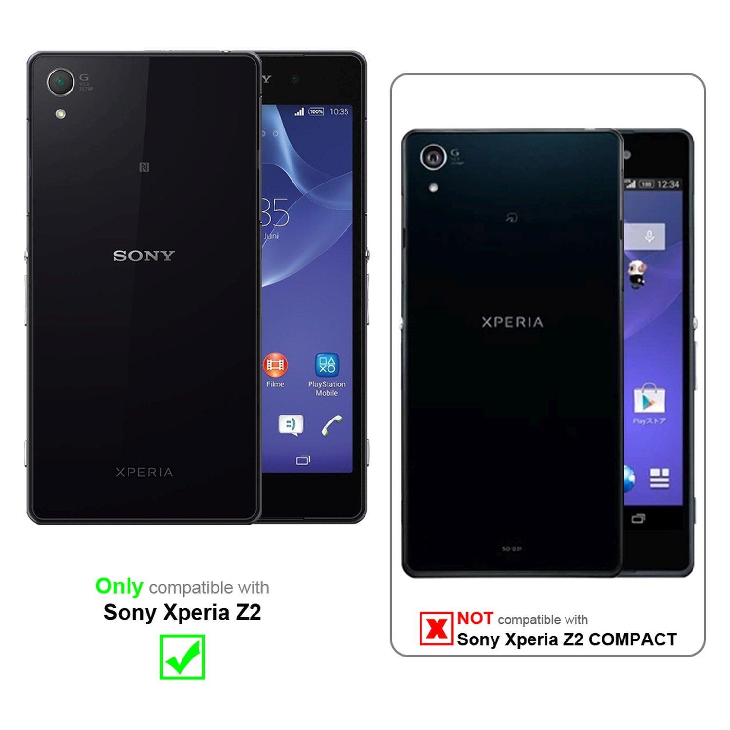 Cadorabo  Hülle für Sony Xperia Z2 strukturiertem Kunstleder, Kartenfach 