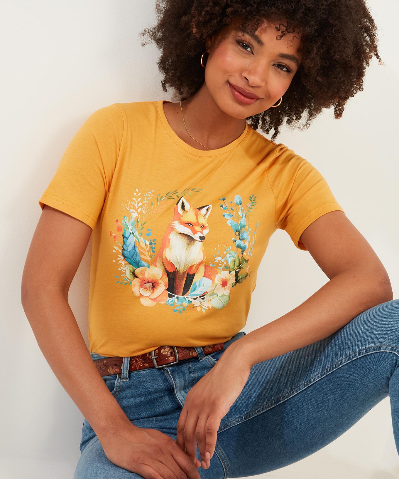 Joe Browns  Herbstliches Fuchs-Grafik-Tee 