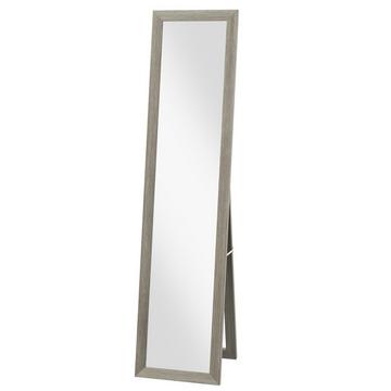 Standspiegel, Ganzkörperspiegel Mit Ständer, Freistehender Wandspiegel, Ankleidespiegel, Garderobenspiegel Für Schlafzimmer, Flur, Alu, Grau