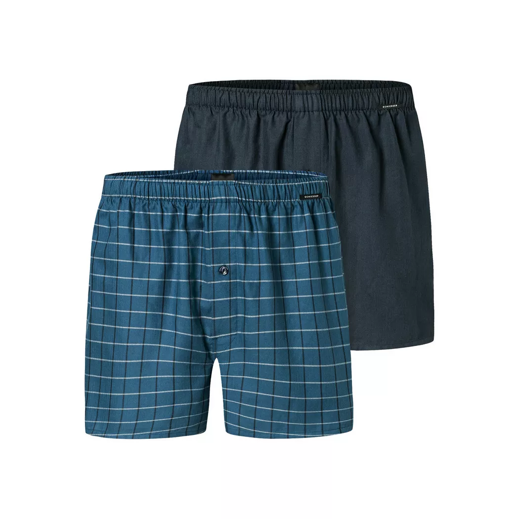 Schiesser - Boxer Web, Boxer Web Lot de 2, S, Multicolor