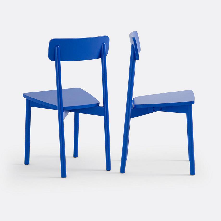 La Redoute Intérieurs Lot de 2 chaises en hêtre massif coloré  