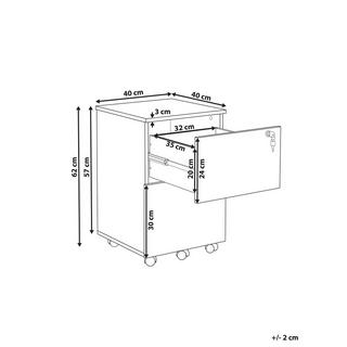 Beliani Armadietto da ufficio en Pannello di fibre (LDF) Industriale JOHNSON  