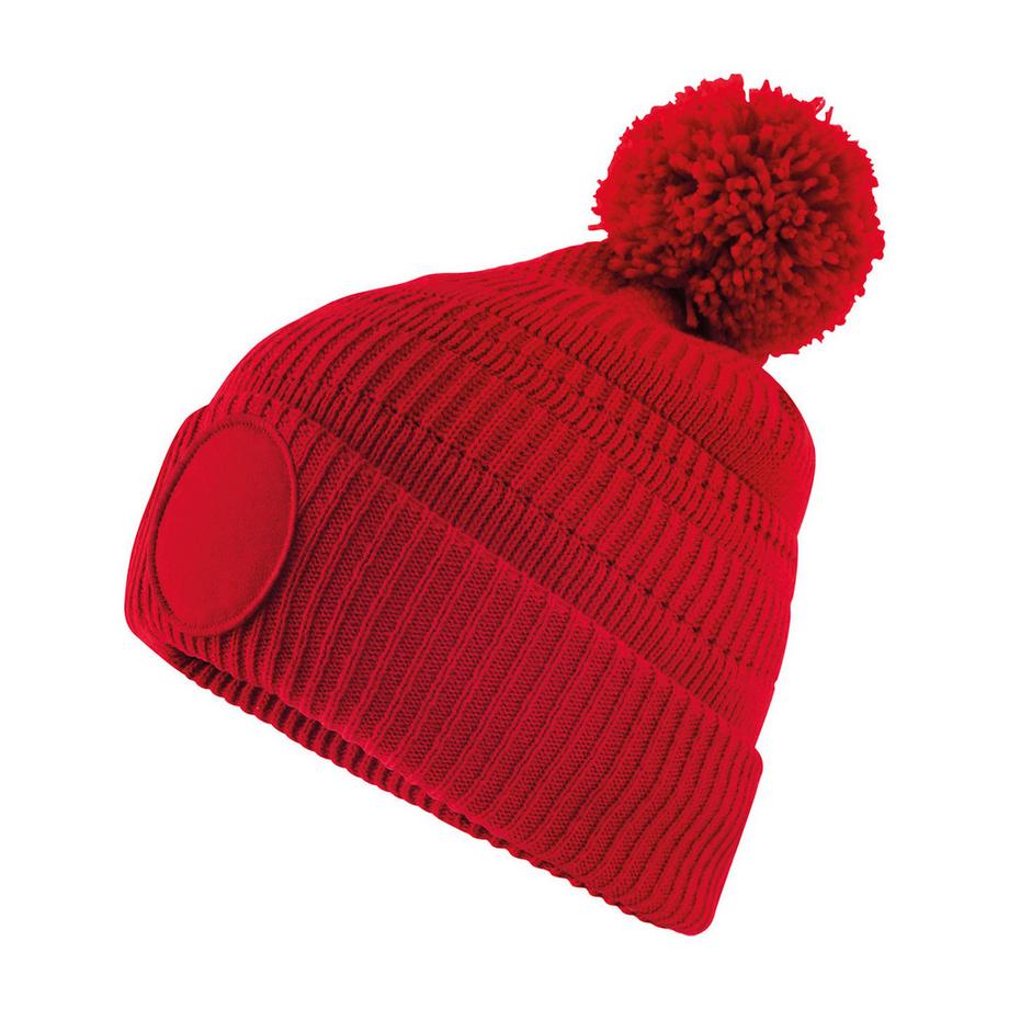 Beechfield Bonnet à Pompon et Écusson  