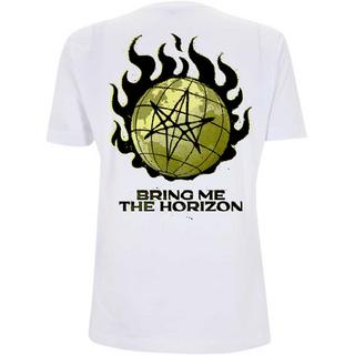 Bring Me The Horizon Bring Me The Horizon Globe Flammen Print T-Shirt  