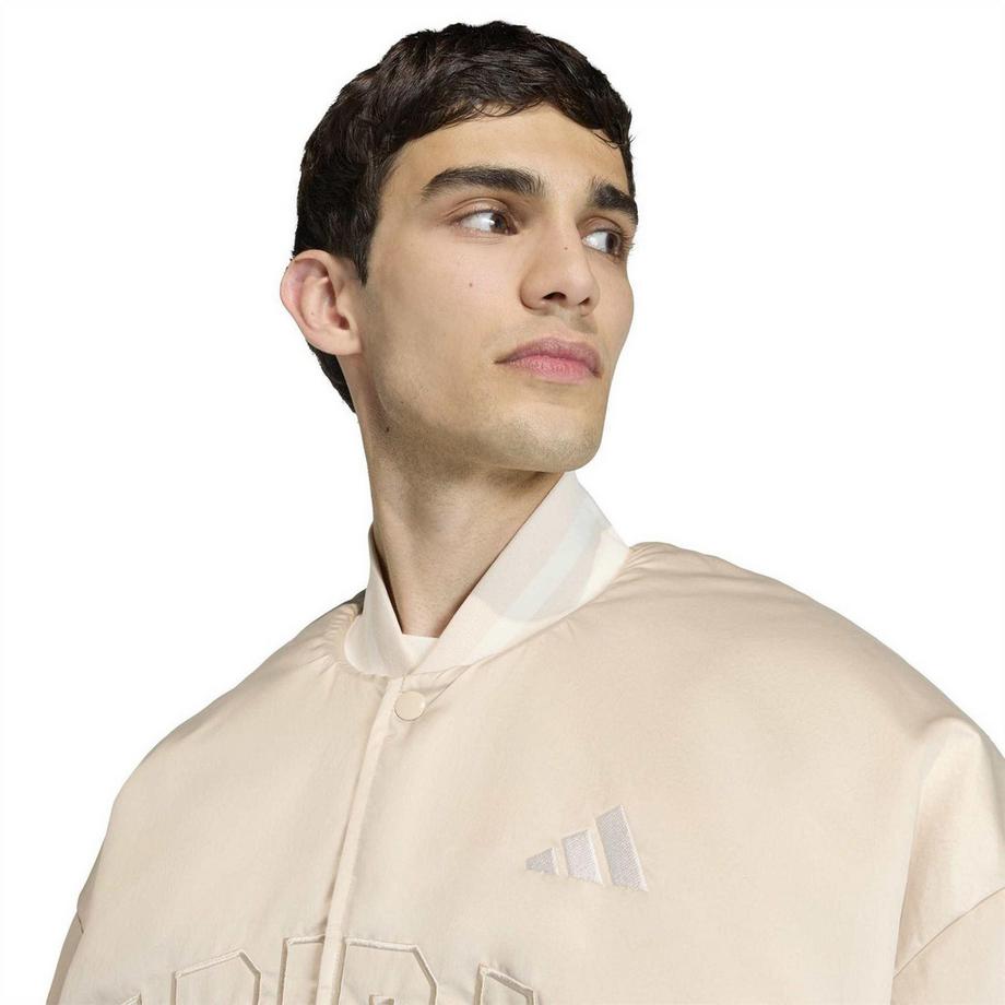 adidas Blouson Aviateur Oversize avec Logo en Relief  