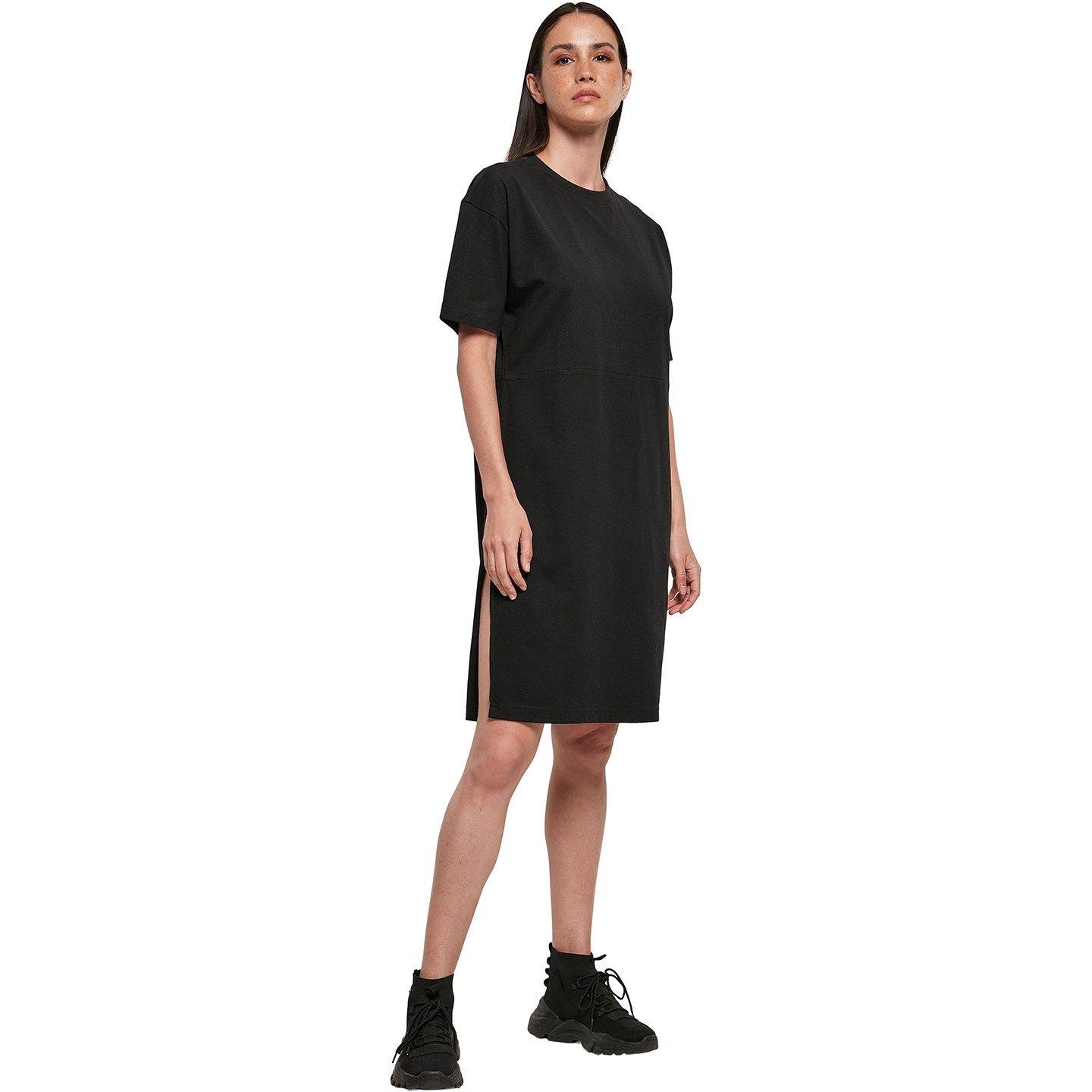 Image of Tshirtkleid Geschlitzter Saum Damen Schwarz XS