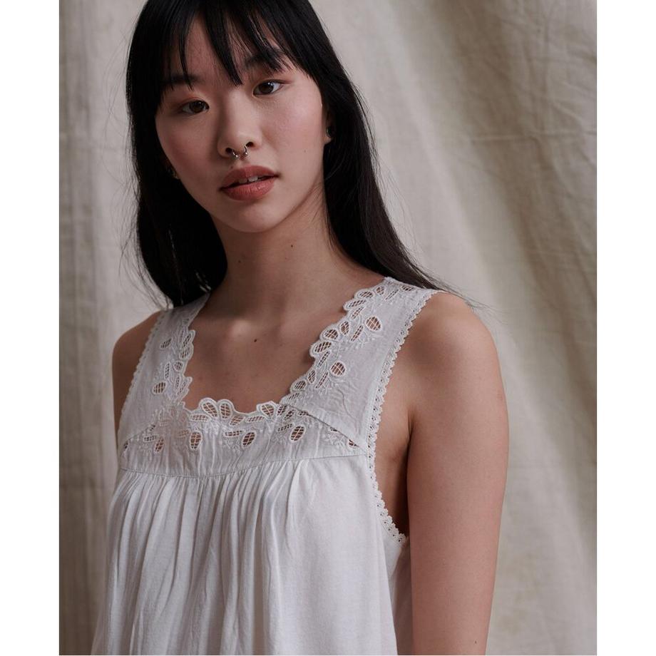 Superdry Damen Woven Trim Tanktop  