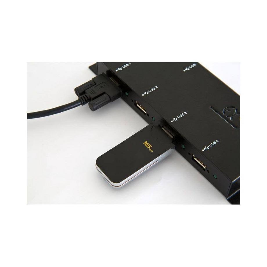 EXSYS  EXTERNAL 4 PORT USB 2.0 HUB 480 MBIT/S NERO 