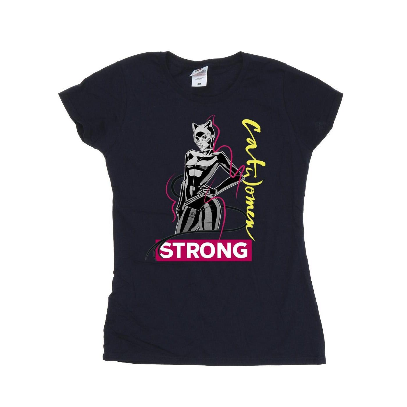 Image of Batman Catwoman Strong Tshirt Damen Marine XL