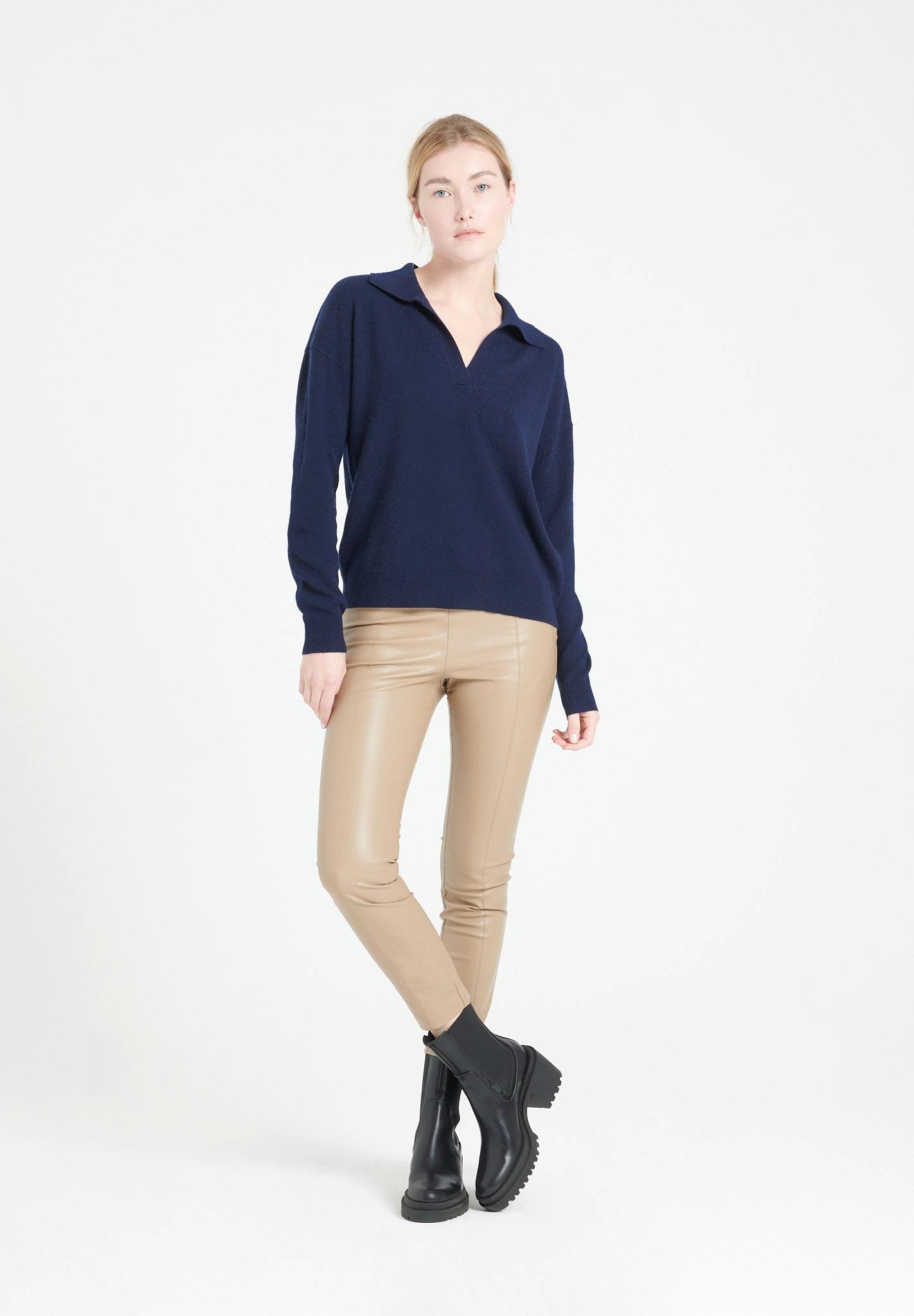 Studio Cashmere8  MIA 3 Langärmeliges Polo-Shirt - 100% Kaschmir 