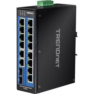 TRENDNET  TRENDnet TI-G162 16-Port DIN-Rail Switch Industrial Gigabit 