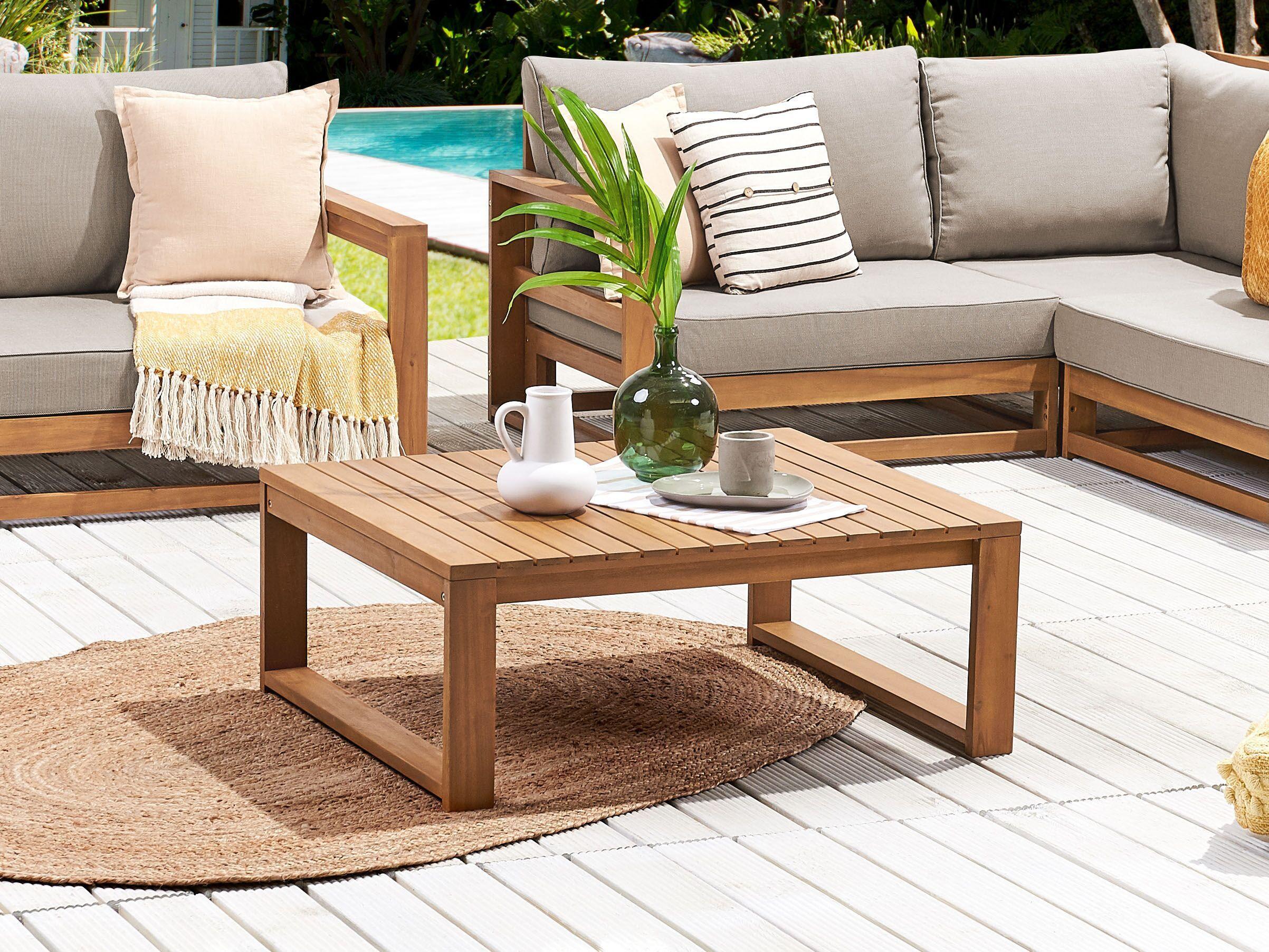 Beliani Table basse de jardin en Bois d'acacia certifié FSC® Moderne TIMOR  