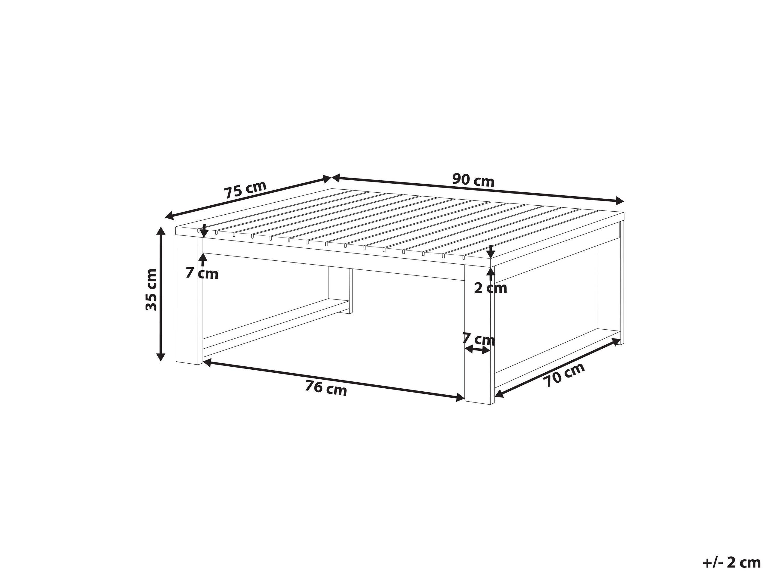 Beliani Table basse en Bois d'acacia certifié FSC® Moderne TIMOR  