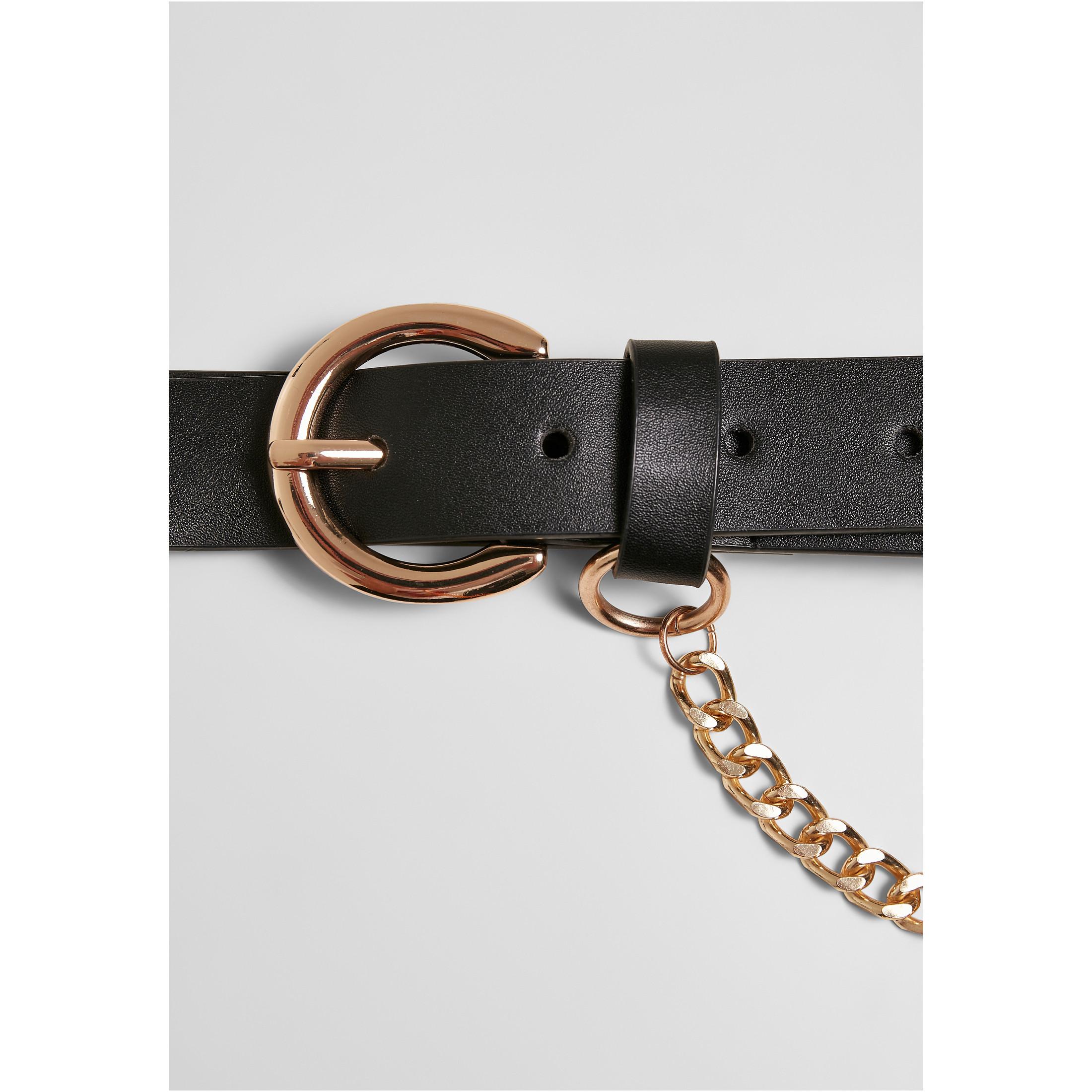 URBAN CLASSICS  ceinture en cuir synthétique avec chaîne synthetic 