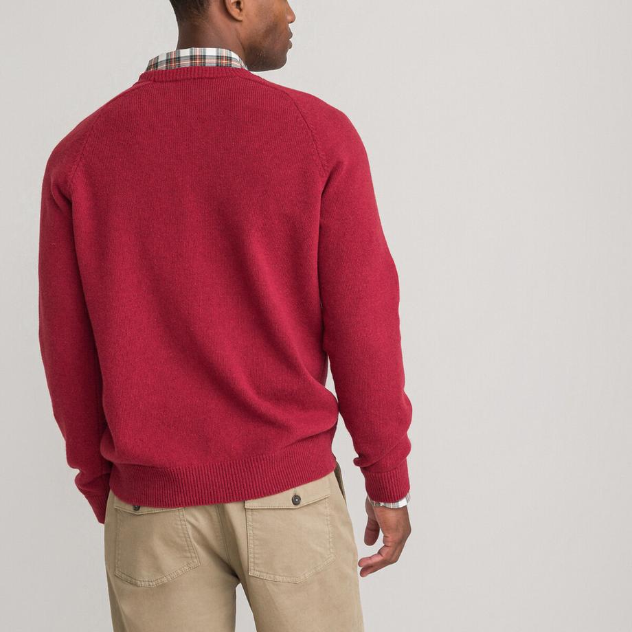 La Redoute Collections Pull col rond en lambswool  